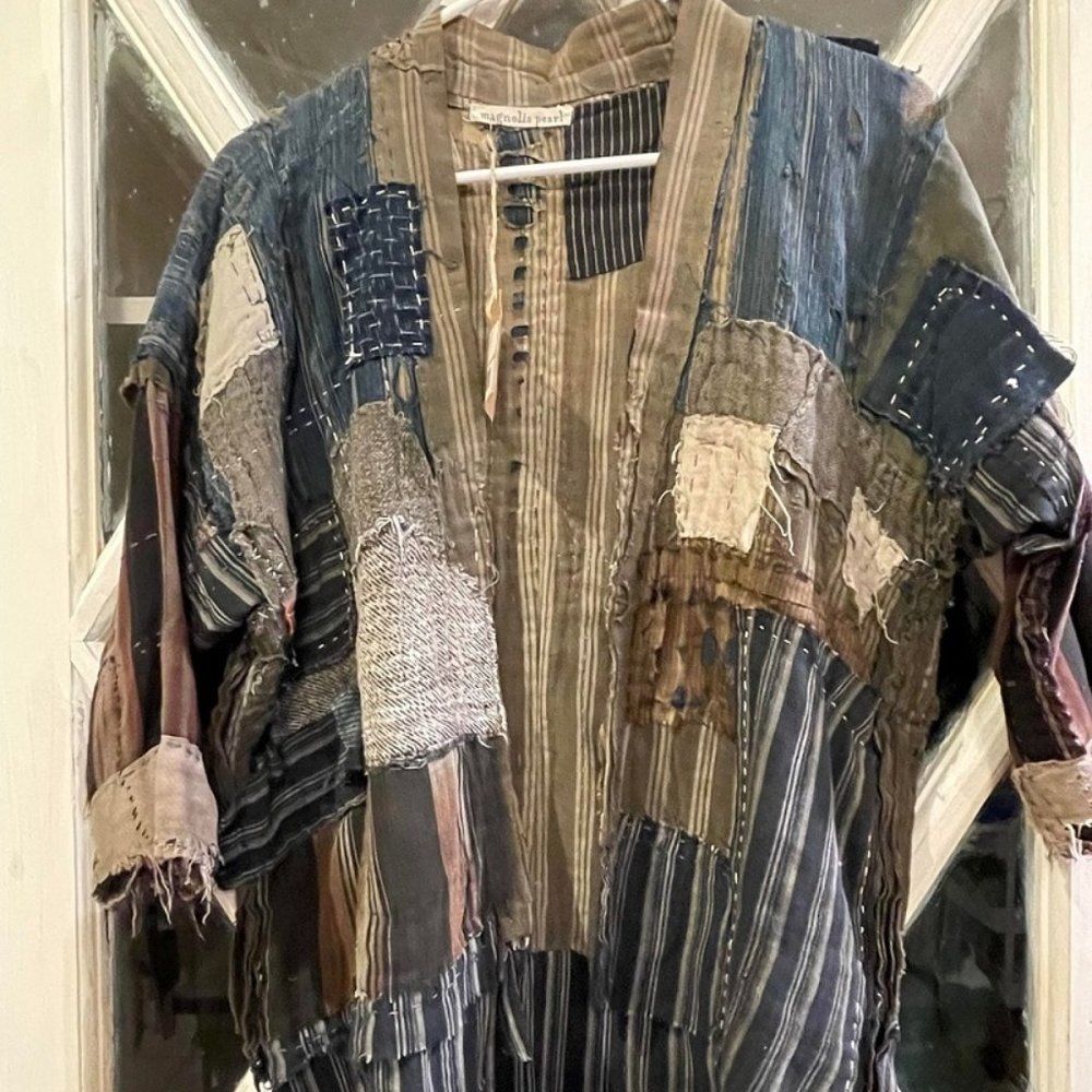 NWT Magnolia Pearl OOAK Special Antique Boro Short Kimono